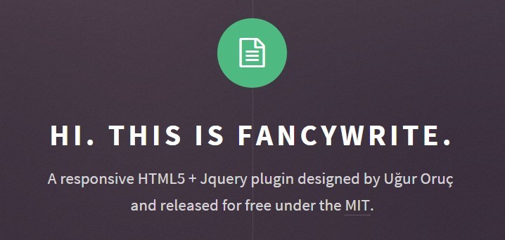 jQuery FancyWrite